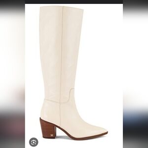Sam Edelman Cream Heeled Boots
